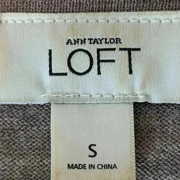 Ann Taylor Loft Tan Knit Jewel Embellished Cardigan Sweater Size Small Button - Picture 8 of 14